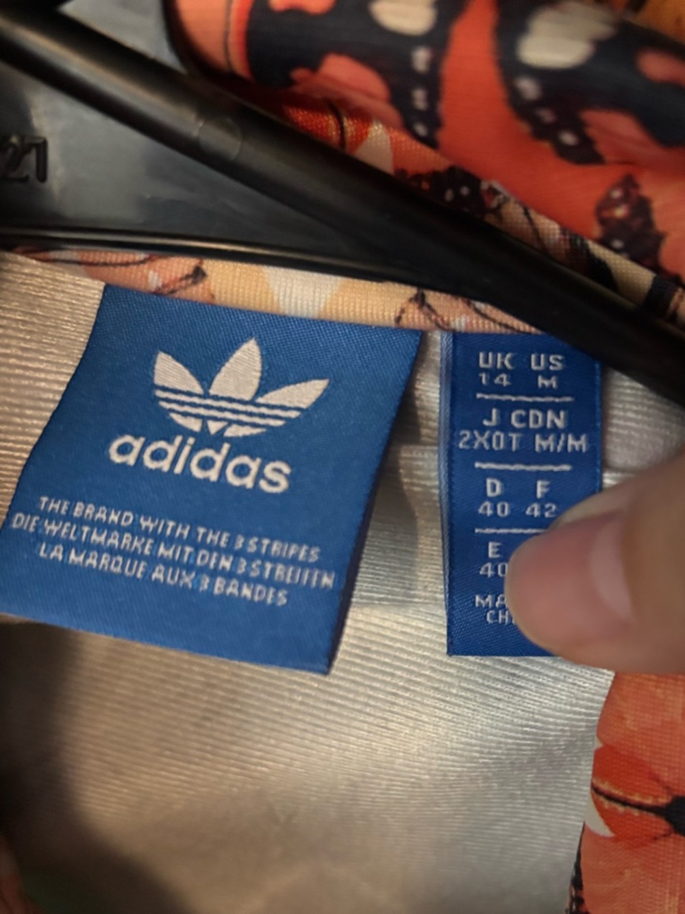 FARM Rio/Adidas Butterfly Print Jacket - Orange and Turquoise - Picture 3 of 5